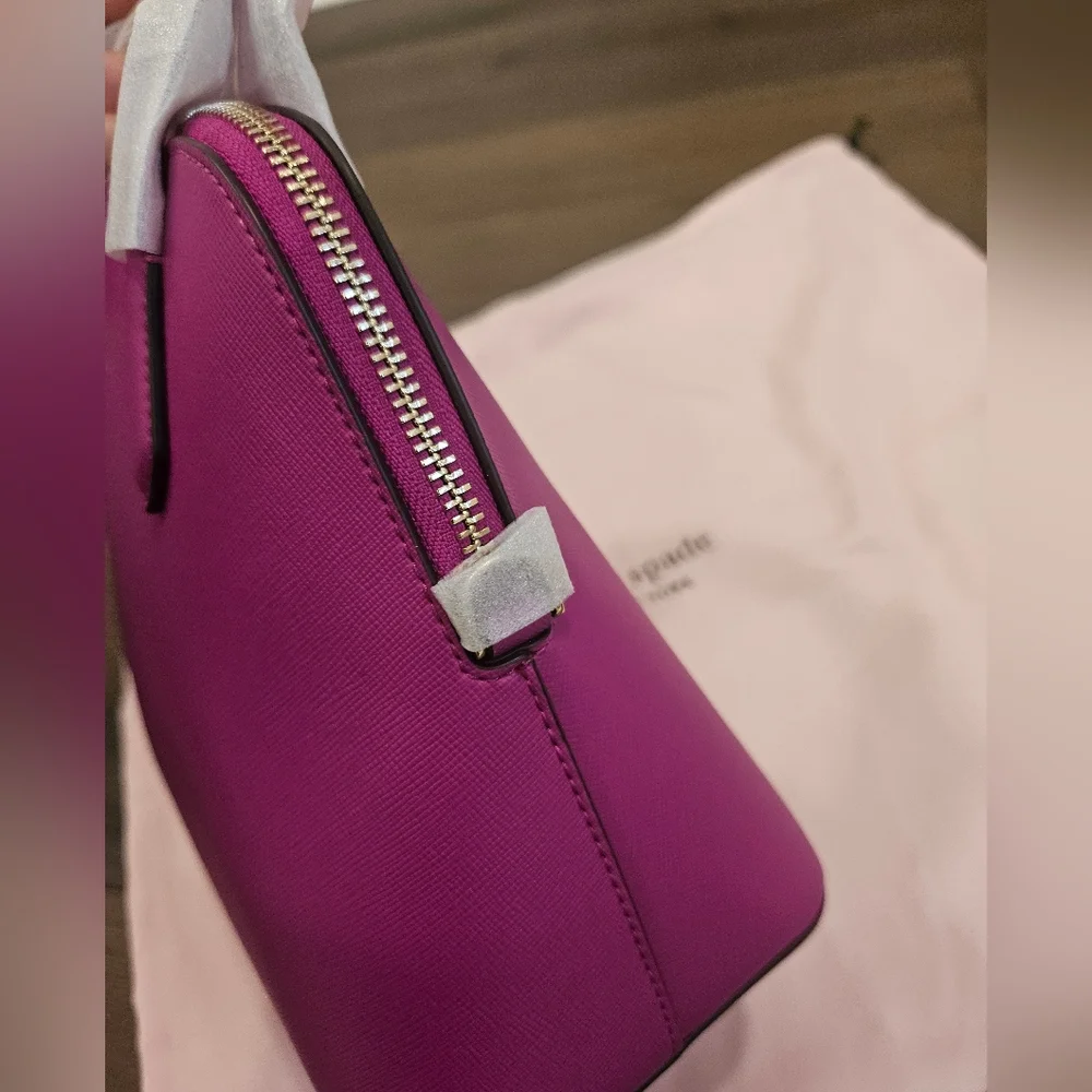 SOLD🔥NWT Kate Spade Schuyler Medium Baja Rose PVC Domed Satchel - Picture 7 of 14